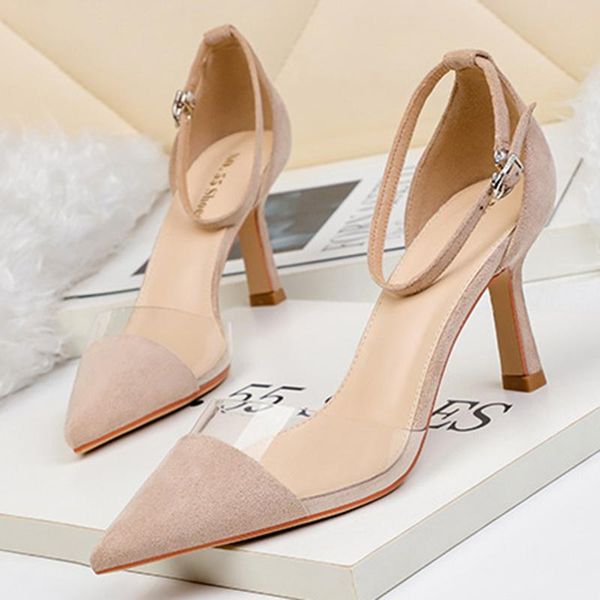 transparent women high-heeled shoes ladies fashion pointed single-heel pumps suede high-heeled sandals, Black
transparent women high-heeled shoes ladies fashion pointed single-heel pumps suede high-heeled sandals, Black