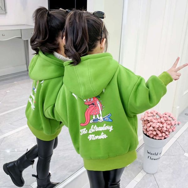 layer cartoon double winter lamb elastic wool thickened coat sweater girl's loose plush warm hooded cardigan, Black
layer cartoon double winter lamb elastic wool thickened coat sweater girl's loose plush warm hooded cardigan, Black
