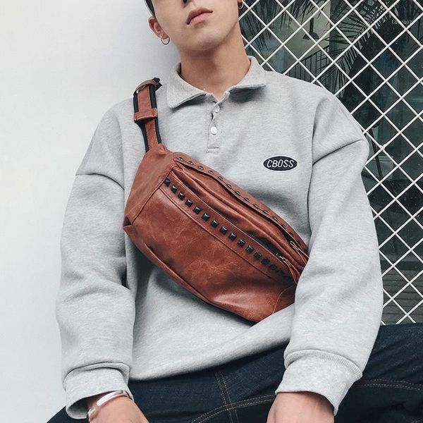 2020 new fashion men's fanny pack rivets waist bags waterproof bum bag casual retro waist pack
2020 new fashion men's fanny pack rivets waist bags waterproof bum bag casual retro waist pack