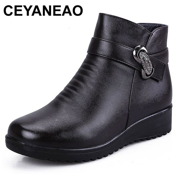 ceyaneaofashion winter shoes women's genuine leather ankle wedges boots casual comfortable warm woman snow bootse1613 201031, Black
ceyaneaofashion winter shoes women's genuine leather ankle wedges boots casual comfortable warm woman snow bootse1613 201031, Black