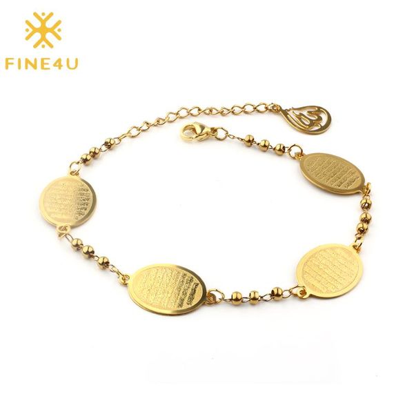 charm bracelets fine4u b419 bracelet muslim islamic jewelry religious islam arabic god stainless steel 3mm beads chain, Golden;silver
charm bracelets fine4u b419 bracelet muslim islamic jewelry religious islam arabic god stainless steel 3mm beads chain, Golden;silver