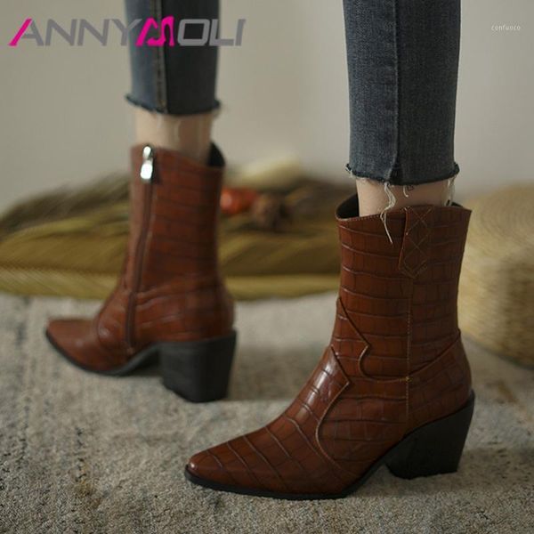 annymol high heel western boots woman ankle boots pointed toe short zip block heel shoes ladies autumn winter black 33-451
annymol high heel western boots woman ankle boots pointed toe short zip block heel shoes ladies autumn winter black 33-451