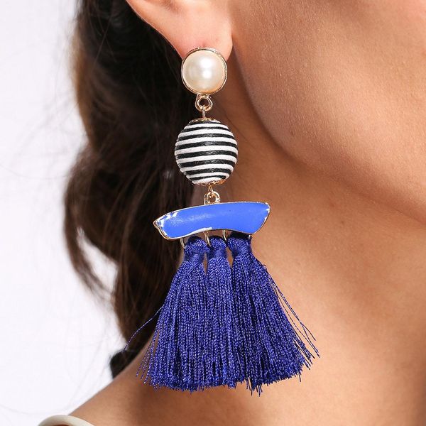 pearl ear nail women's alloy geometric long vintage fashion accessories european and american bohemian tassel earrings, Golden;silver
pearl ear nail women's alloy geometric long vintage fashion accessories european and american bohemian tassel earrings, Golden;silver
