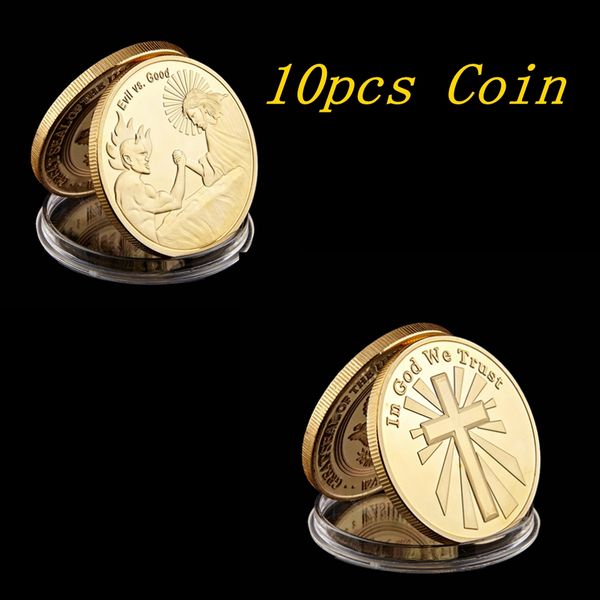 10pcs god of justice jesus craft against evil satan christian in god we trust 1oz gold plated metal challenge coin
10pcs god of justice jesus craft against evil satan christian in god we trust 1oz gold plated metal challenge coin