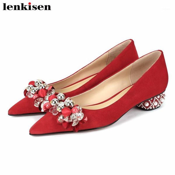 lenkisen gorgeous shiny crystal decorations genuine leather shoes pointed toe med heels women slip on fashion wedding pumps l231, Black
lenkisen gorgeous shiny crystal decorations genuine leather shoes pointed toe med heels women slip on fashion wedding pumps l231, Black