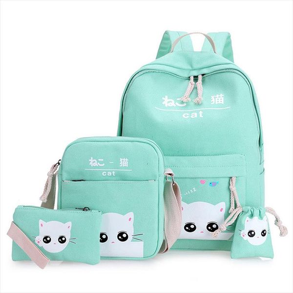 4 set pcs school backpack cute cats satchel school bags for girls orthopedic backpack child bag for girls bagpack mochila
4 set pcs school backpack cute cats satchel school bags for girls orthopedic backpack child bag for girls bagpack mochila