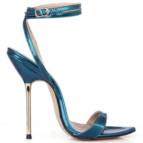 heel sandal high stiletto women dress party bridal heeled open toe ankle strap turquoise patent lady shoe 5-i, Black
heel sandal high stiletto women dress party bridal heeled open toe ankle strap turquoise patent lady shoe 5-i, Black
