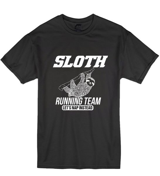men t shirt summer casual short sleeve tee sloth runer team let's nap funny tired lazy t shirt design sport hooded sweatshirt hoodie