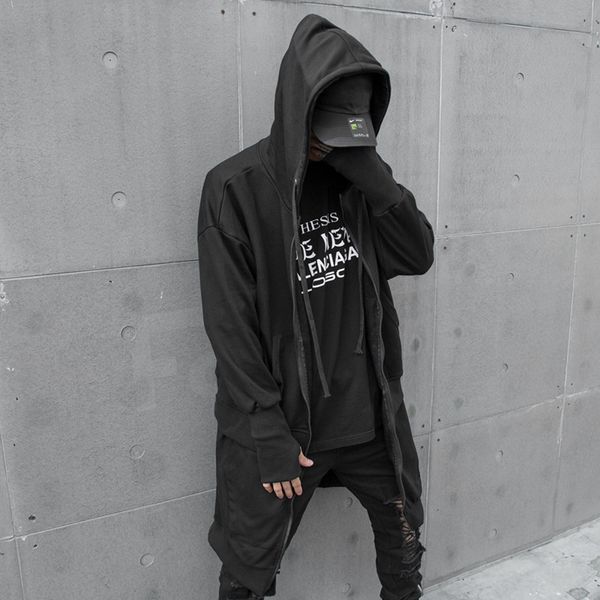 2021 the autumn droplet transport of thin-skinned punk-hop men in long, multi-zipper hoodie jacket with vintage 6ich, Black
2021 the autumn droplet transport of thin-skinned punk-hop men in long, multi-zipper hoodie jacket with vintage 6ich, Black