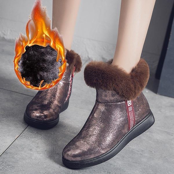 winter new sequined snow boots women's warm platform short boots cotton-padded shoes with velvet large size women's shoes, Black
winter new sequined snow boots women's warm platform short boots cotton-padded shoes with velvet large size women's shoes, Black