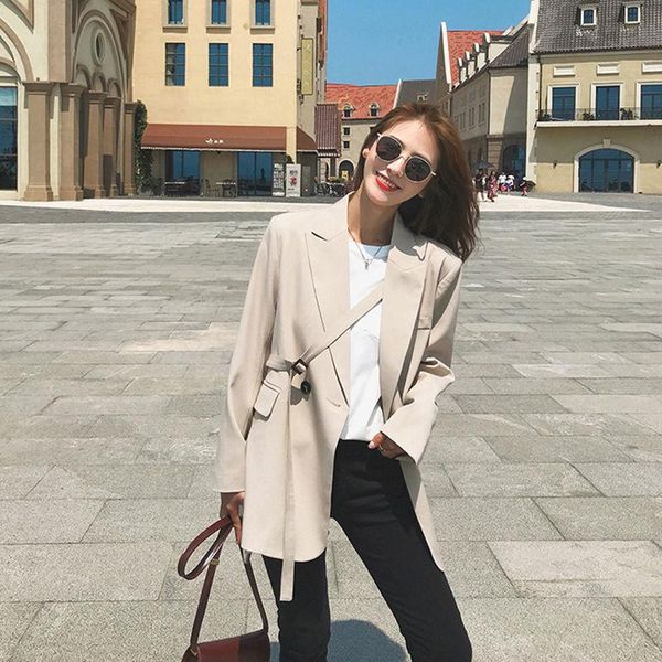 2020 office women's customized black coat design sense suit single breasted casual jacket, White;black
2020 office women's customized black coat design sense suit single breasted casual jacket, White;black