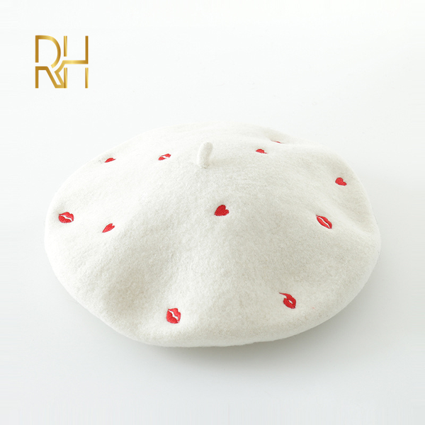 autumn winter hats for women lady wool beret embroidered red heart lip flat cap painter hat female soft artist cap rh, Blue;gray
autumn winter hats for women lady wool beret embroidered red heart lip flat cap painter hat female soft artist cap rh, Blue;gray