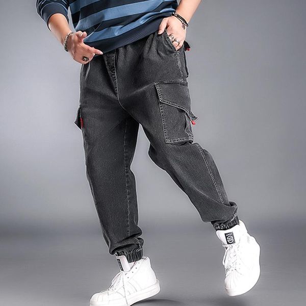 men work denim jeans men tie feet black denim trousers loose autumn spring brand casual new pants high quality, Blue
men work denim jeans men tie feet black denim trousers loose autumn spring brand casual new pants high quality, Blue