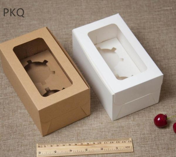 2 cupcake paper box brown white paper gift box cake packaging with window wedding home party muffin package boxes1
2 cupcake paper box brown white paper gift box cake packaging with window wedding home party muffin package boxes1