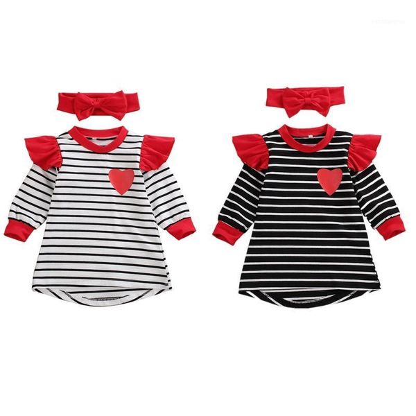 girl's dresses 2021 born baby girl heart printed striped dress ruffles long sleeve headband outfits clothes1, Red;yellow
girl's dresses 2021 born baby girl heart printed striped dress ruffles long sleeve headband outfits clothes1, Red;yellow
