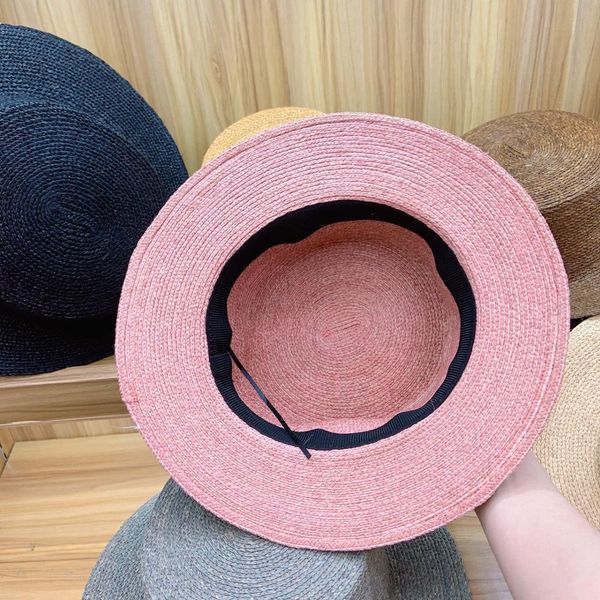 elegant wide brim boater hat summer raffia hat women straw sun hat flat straw fedoras derby with interchangeable colored bands 201015, Blue;gray
elegant wide brim boater hat summer raffia hat women straw sun hat flat straw fedoras derby with interchangeable colored bands 201015, Blue;gray