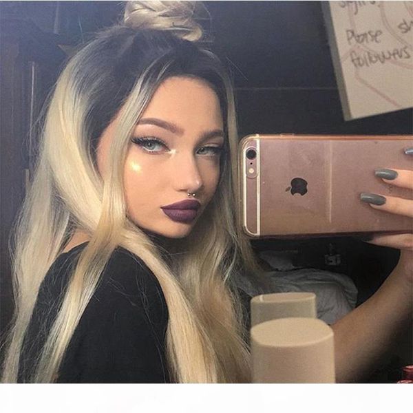 colored brazilian remy hair t 1b 613 dark root blonde hair extensions straight ombre human hair weave 3 bundles with lace closure, Black
colored brazilian remy hair t 1b 613 dark root blonde hair extensions straight ombre human hair weave 3 bundles with lace closure, Black