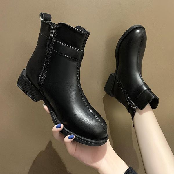 white mid-calf boots rock shoes woman boots-women round toe winter footwear booties ladies low heels booties short 2020, Black
white mid-calf boots rock shoes woman boots-women round toe winter footwear booties ladies low heels booties short 2020, Black