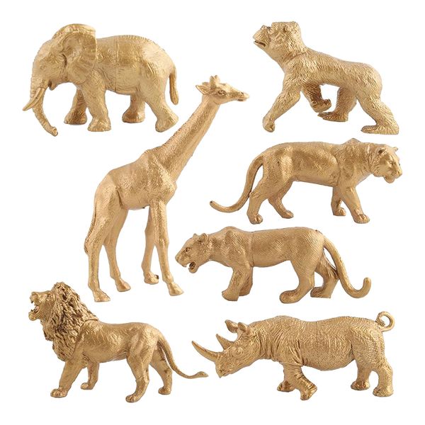 simulation wild animals world toy plastic educational zoo figures model gift 7pcs
