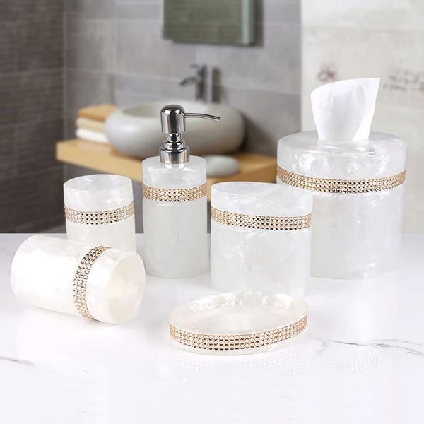 bath accessory set european style creative resin bathroom kit household soap dish tissue box lotion bottle toothpaste cup decoration
bath accessory set european style creative resin bathroom kit household soap dish tissue box lotion bottle toothpaste cup decoration