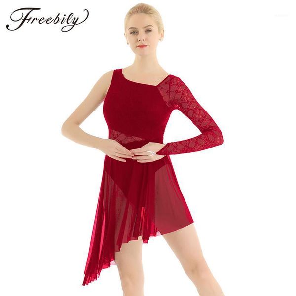 single long sleeve lace gymnastics leotard for women figure skating dress contemporary ballet lyrical dance costumes1, Black;red
single long sleeve lace gymnastics leotard for women figure skating dress contemporary ballet lyrical dance costumes1, Black;red