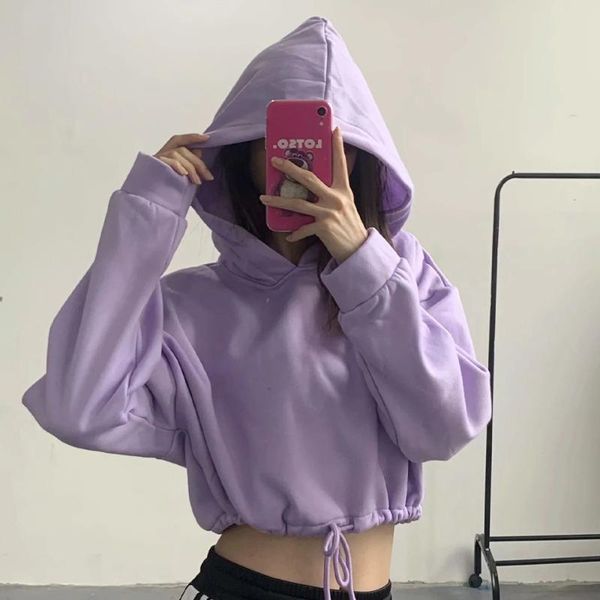 women's hoodies & sweatshirts 2021 women sweatshirt hooded long sleeve cropped hoodie elasticated trims fashion casual streetwear pullo, Black
women's hoodies & sweatshirts 2021 women sweatshirt hooded long sleeve cropped hoodie elasticated trims fashion casual streetwear pullo, Black
