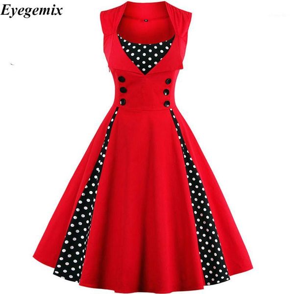 50s 60s vintage retro women dress sleeveless polka dot party vestido elegant patchwork red a line dress casual big plus size 4xl1, Black;gray
50s 60s vintage retro women dress sleeveless polka dot party vestido elegant patchwork red a line dress casual big plus size 4xl1, Black;gray