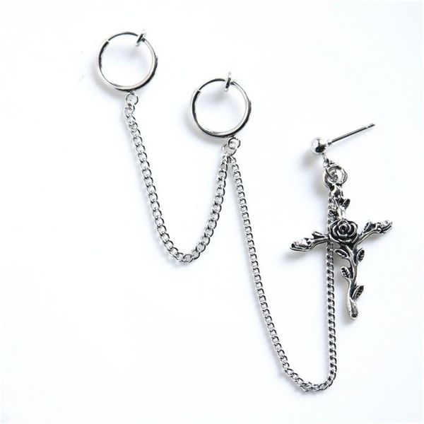1pc vintage goth baroque rose cross pendant earrings cool handsome integrated ear bone chain clip for egirl women jewelry sqclor, Black;white
1pc vintage goth baroque rose cross pendant earrings cool handsome integrated ear bone chain clip for egirl women jewelry sqclor, Black;white