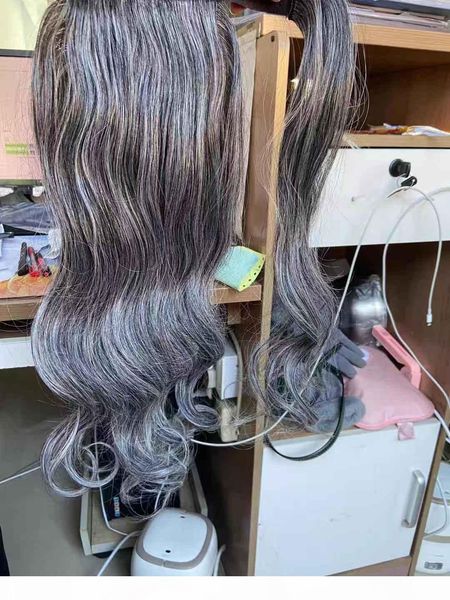 salt and pepper wavy sleek grey human hair ponytail hairpiece extension wrap silver grey two tone mixed 1pcs drawstring wraps, Black
salt and pepper wavy sleek grey human hair ponytail hairpiece extension wrap silver grey two tone mixed 1pcs drawstring wraps, Black