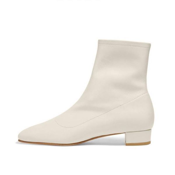 autumn milky white square head leather ankle boots for women 2020 new fashion mid heel side zipper women casual stretch boots, Black
autumn milky white square head leather ankle boots for women 2020 new fashion mid heel side zipper women casual stretch boots, Black