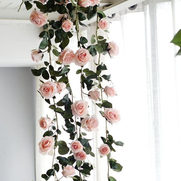decorative flowers & wreaths 180cm artificial rose flower ivy vine wedding decor real touch silk string with leaves for home hanging garland
decorative flowers & wreaths 180cm artificial rose flower ivy vine wedding decor real touch silk string with leaves for home hanging garland