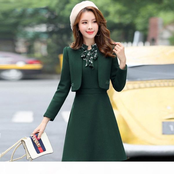 women's dress suit wool jacket coat winter autumn winter slim dress coat two pieces set casual female outwear, White
women's dress suit wool jacket coat winter autumn winter slim dress coat two pieces set casual female outwear, White