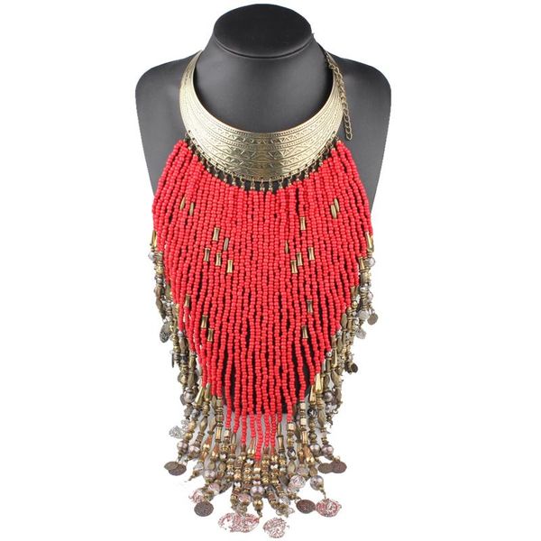 chokers claire jin statement large choker necklace women long tassel big collar beads coin chunky jewelry fashion ethnic accessories, Golden;silver
chokers claire jin statement large choker necklace women long tassel big collar beads coin chunky jewelry fashion ethnic accessories, Golden;silver