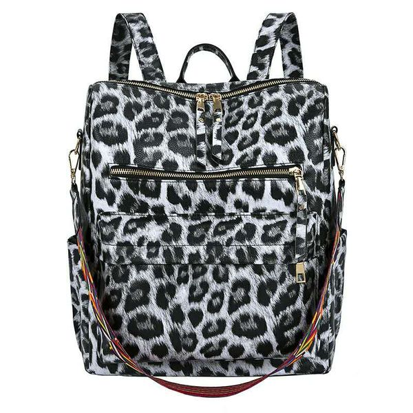 european and american ladies leisure accessories pu backpack leopard print high school students book bag, Silver
european and american ladies leisure accessories pu backpack leopard print high school students book bag, Silver
