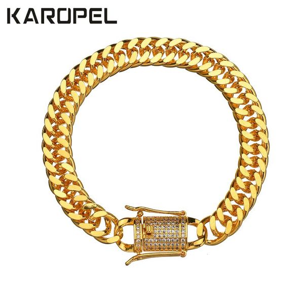karopel iced zircon cuban chain bracelet cz golden men's hip hop miami cuban link bracelet micro pave cubic zircon clasp, Black
karopel iced zircon cuban chain bracelet cz golden men's hip hop miami cuban link bracelet micro pave cubic zircon clasp, Black