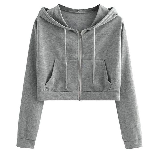 women hoodies basic style solid pullover hoodies teen girls long sleeve zip-up sweatshirt with pocket crop women clothes, Black
women hoodies basic style solid pullover hoodies teen girls long sleeve zip-up sweatshirt with pocket crop women clothes, Black