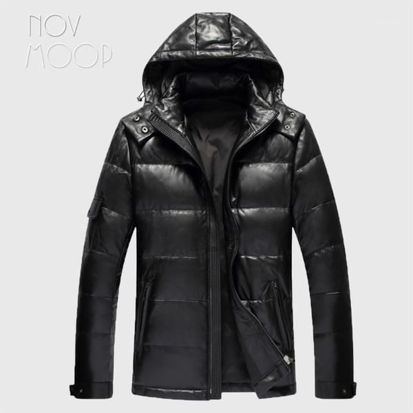 men winter warm black genuine leather real lambskin duck down hooded jackets coats plus size jaqueta de couro deri ceket lt24471
men winter warm black genuine leather real lambskin duck down hooded jackets coats plus size jaqueta de couro deri ceket lt24471