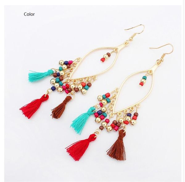2020 the new bohemian beach resort style tassel v-shaped face thin four colors available in resin beads 217, Silver
2020 the new bohemian beach resort style tassel v-shaped face thin four colors available in resin beads 217, Silver