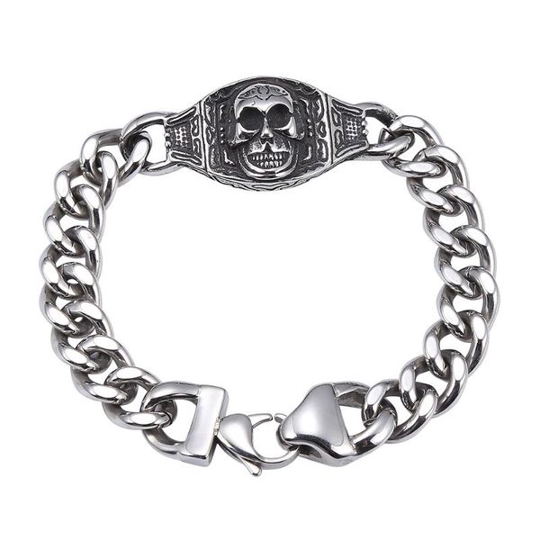 punk metal bracelets men skull charms men bracelets trendy man & bangles wristband jewelry gs0018, Golden;silver
punk metal bracelets men skull charms men bracelets trendy man & bangles wristband jewelry gs0018, Golden;silver