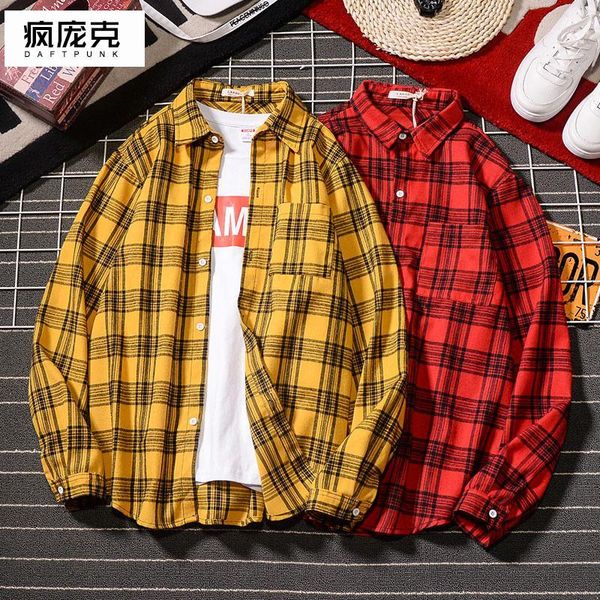 lattice autumn men shirt button yellow vintage casual shirt men long sleeve camisa loose simple mens clothing large size bb60ncs1, White;black
lattice autumn men shirt button yellow vintage casual shirt men long sleeve camisa loose simple mens clothing large size bb60ncs1, White;black