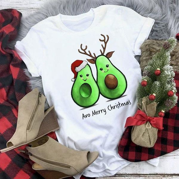 avo счастливого рождества футболка моды женские футболка kawaii tee tops женские новогодние рубашки с коротким рукавом, White
avo счастливого рождества футболка моды женские футболка kawaii tee tops женские новогодние рубашки с коротким рукавом, White