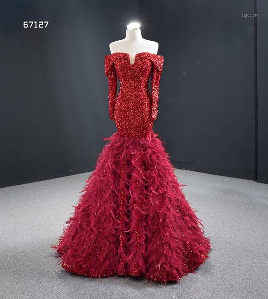 j67127 jancember plus size dress boat neck long sleeve lace up back court train sequins feather mermaid robes de cocktail1, White;black
j67127 jancember plus size dress boat neck long sleeve lace up back court train sequins feather mermaid robes de cocktail1, White;black