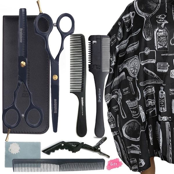 brainbow 5.5''professional hairdressing scissors kit 4cr13 steel hair scissors cut thin hair cloak razor comb clip styling tools b
brainbow 5.5''professional hairdressing scissors kit 4cr13 steel hair scissors cut thin hair cloak razor comb clip styling tools b