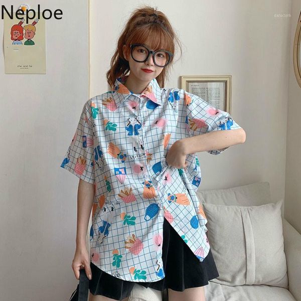 neploe 2020 summer korean plaid women blouse cartoon printed short sleeve blusas turn down collar fashion shirts 4b8721, White
neploe 2020 summer korean plaid women blouse cartoon printed short sleeve blusas turn down collar fashion shirts 4b8721, White