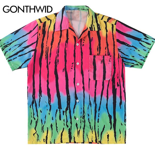 tie dye rainbow vertical stripes hawaiian shirts streetwear summer hip hop casual button down short sleeve shirt kg-194, White;black
tie dye rainbow vertical stripes hawaiian shirts streetwear summer hip hop casual button down short sleeve shirt kg-194, White;black
