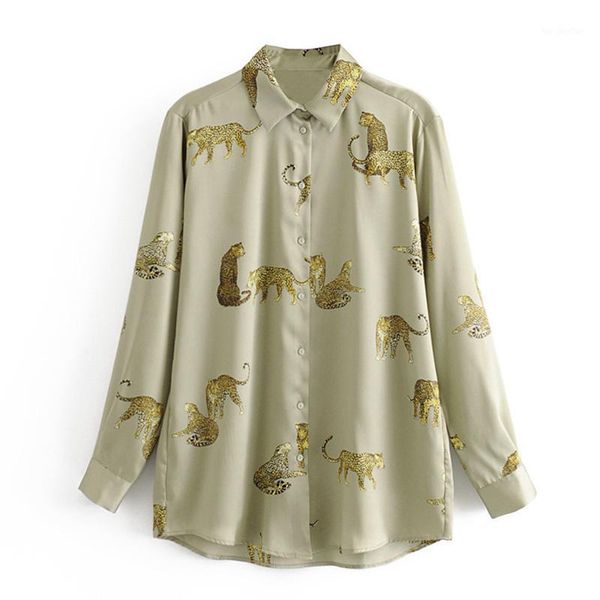 women's blouses & shirts zoepo casual turn down collar women fashion loose animal printed elegant long sleeve female ladies kh1, White
women's blouses & shirts zoepo casual turn down collar women fashion loose animal printed elegant long sleeve female ladies kh1, White