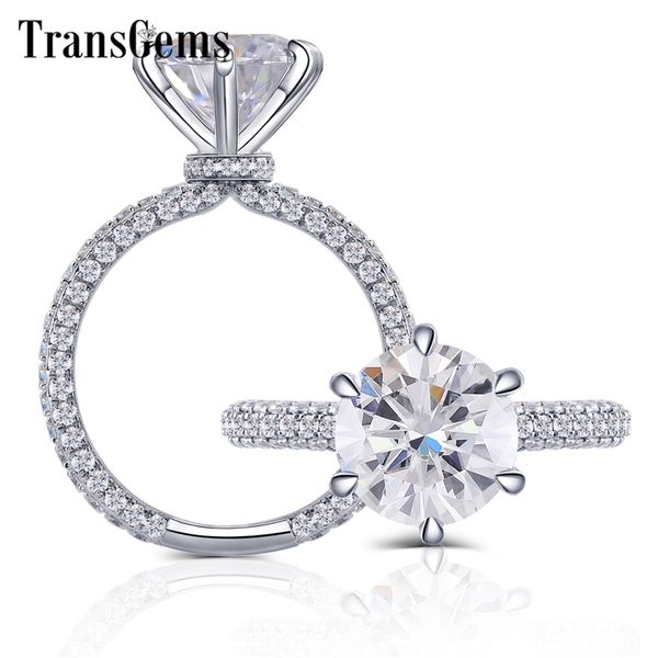 transgems 14k 585 white gold center 3ct 9mm f color moissanite with accents engagement ring for women anniversary gifts y200620, Slivery;golden
transgems 14k 585 white gold center 3ct 9mm f color moissanite with accents engagement ring for women anniversary gifts y200620, Slivery;golden