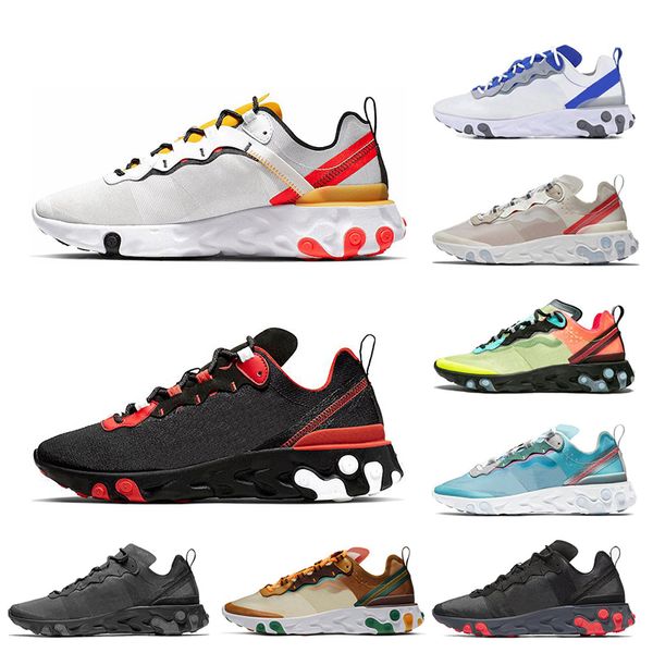 classic react element 87 55 running shoes for men women tour yellow triple black white sail camo sports sneakers shoes size 36-45, White;red
classic react element 87 55 running shoes for men women tour yellow triple black white sail camo sports sneakers shoes size 36-45, White;red