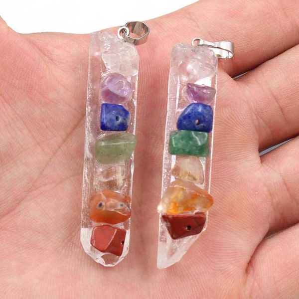 yjxp 7 chakra beads pendant necklaces reiki healing natural crystal column irregular pillar women men charms link chain jewelry, Silver
yjxp 7 chakra beads pendant necklaces reiki healing natural crystal column irregular pillar women men charms link chain jewelry, Silver