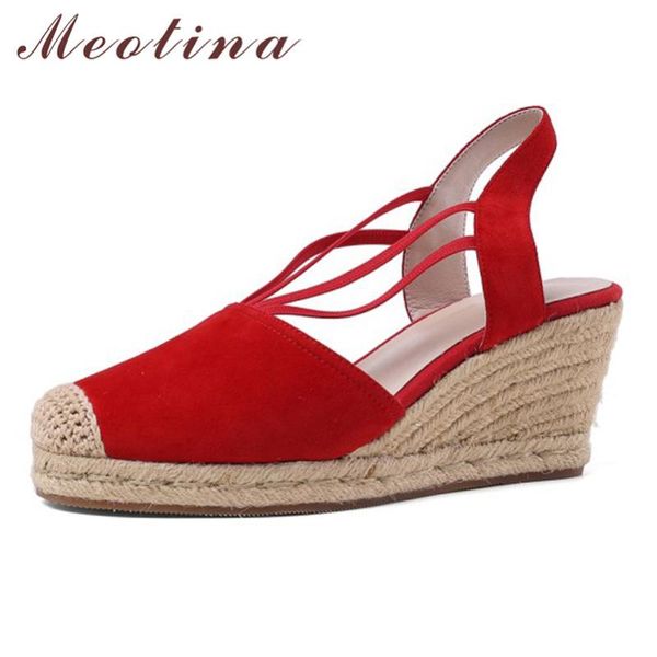meotina espadrille wedge high heels shoes slingbacks women pumps kid suede round toe footwear female summer party shoes lady red, Black
meotina espadrille wedge high heels shoes slingbacks women pumps kid suede round toe footwear female summer party shoes lady red, Black